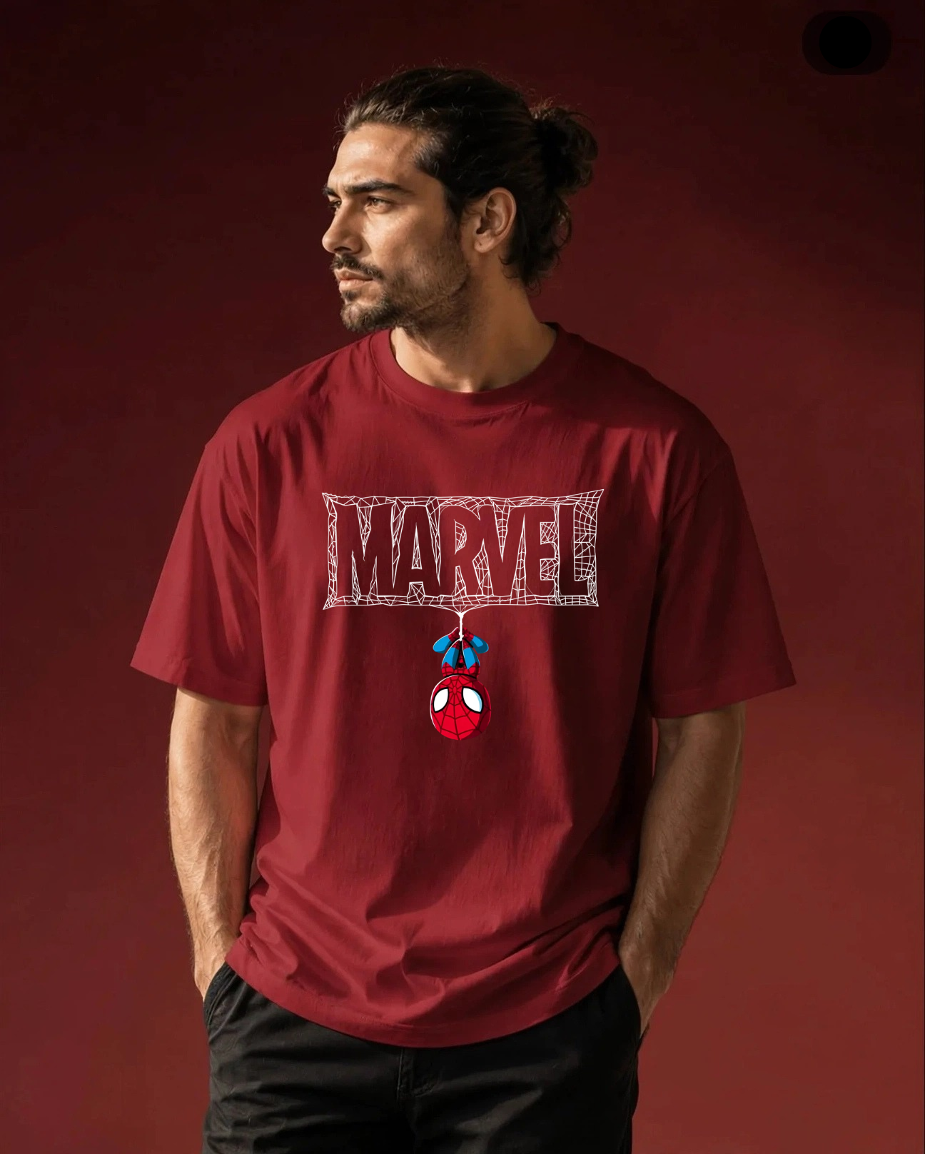 Comic-Spider Oversized Terry T-Shirt – Heavyweight Unisex Graphic Tee