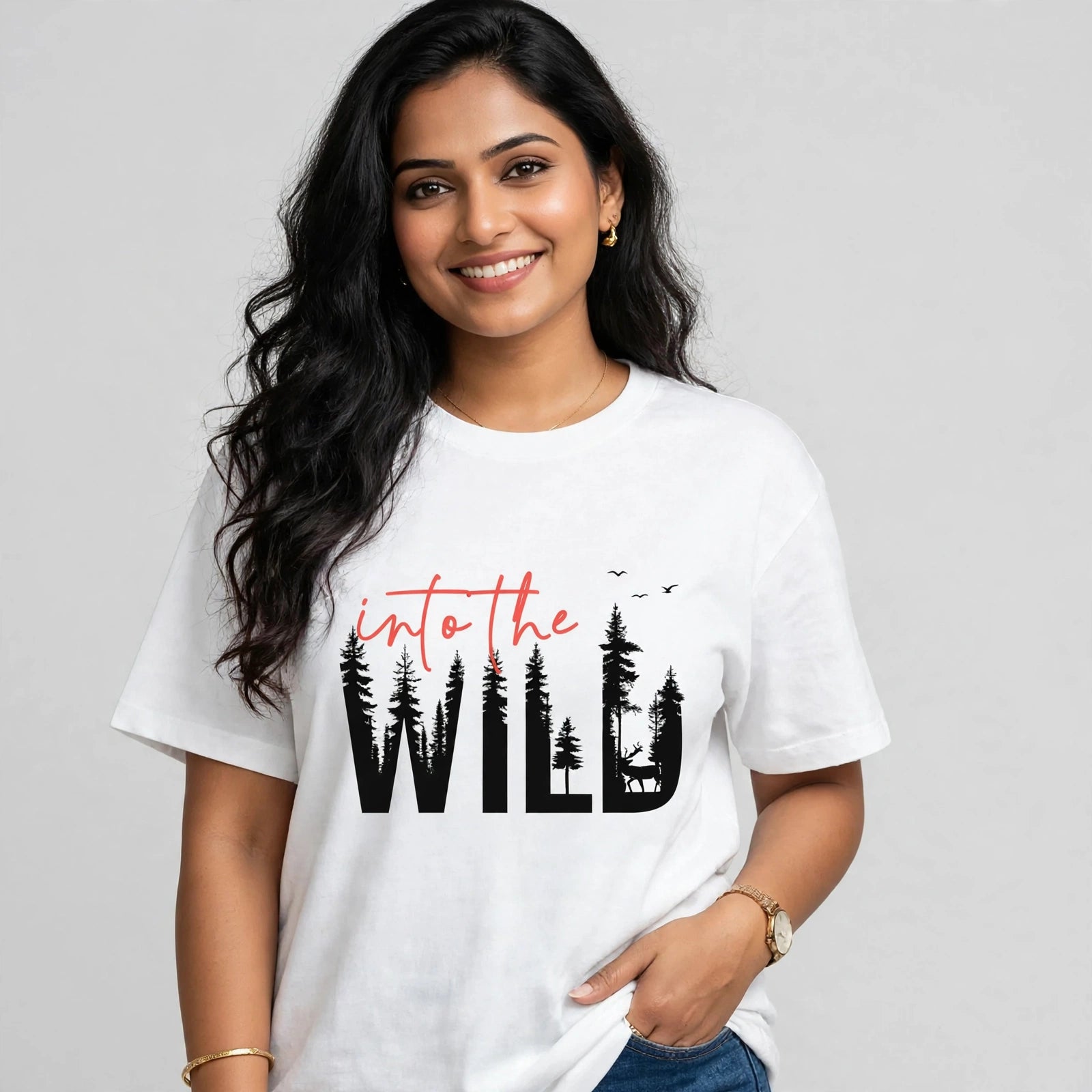 Into The Wild Supima Cotton T-Shirt | Premium Unisex Regular Fit Tee