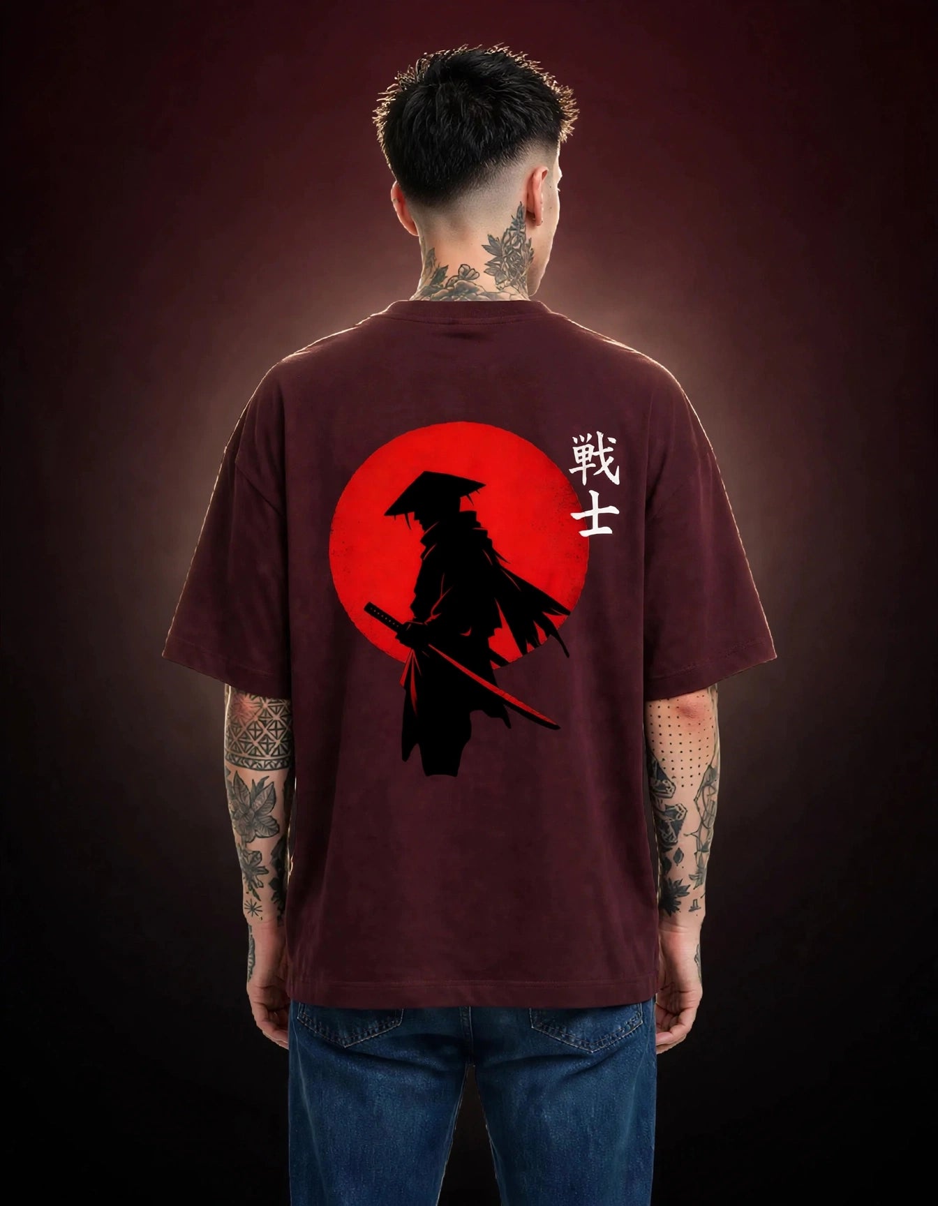 Samurai Oversized Terry T-Shirt | Premium Unisex Japanese Streetwear