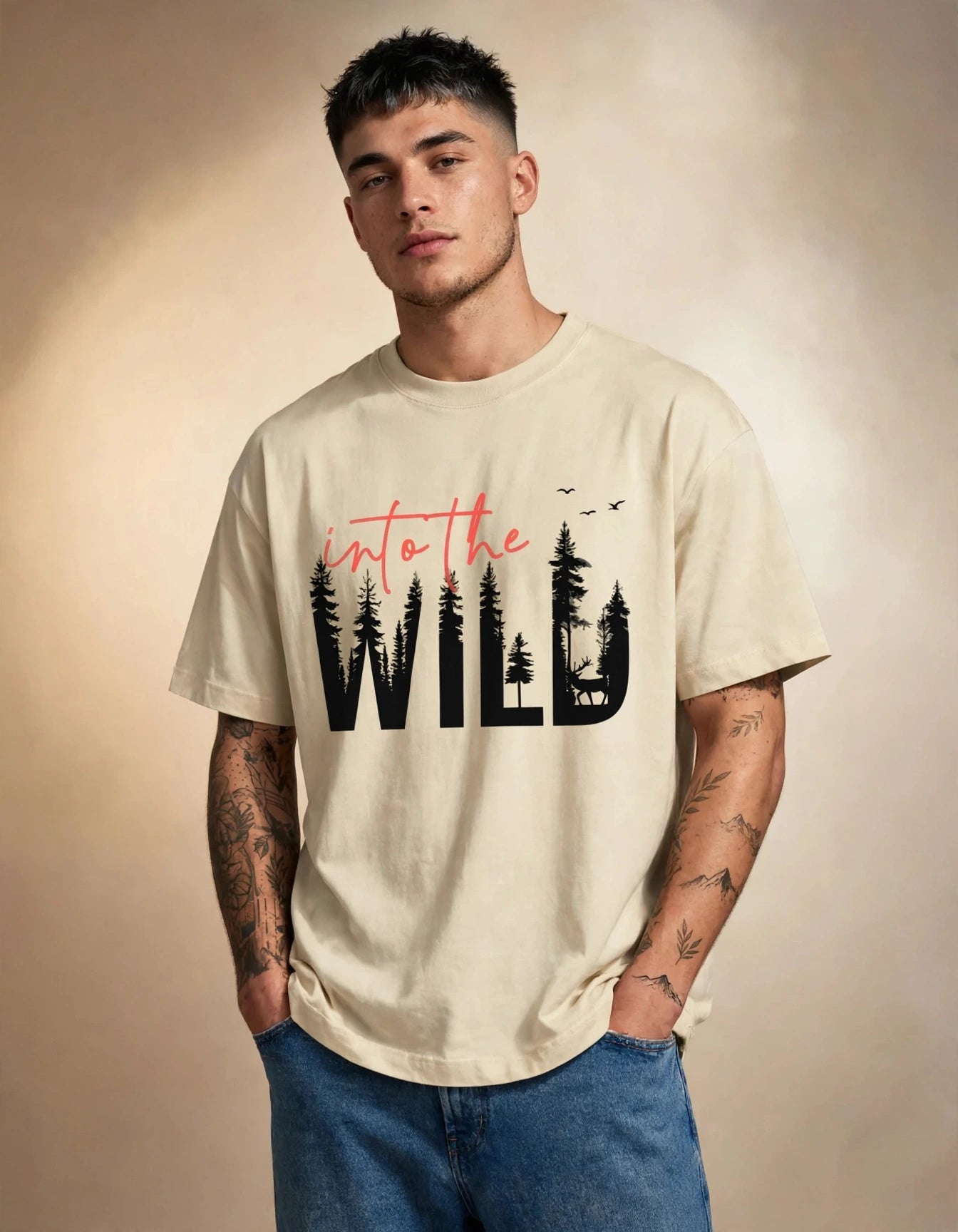 Into The Wild Supima Cotton T-Shirt | Premium Unisex Regular Fit Tee