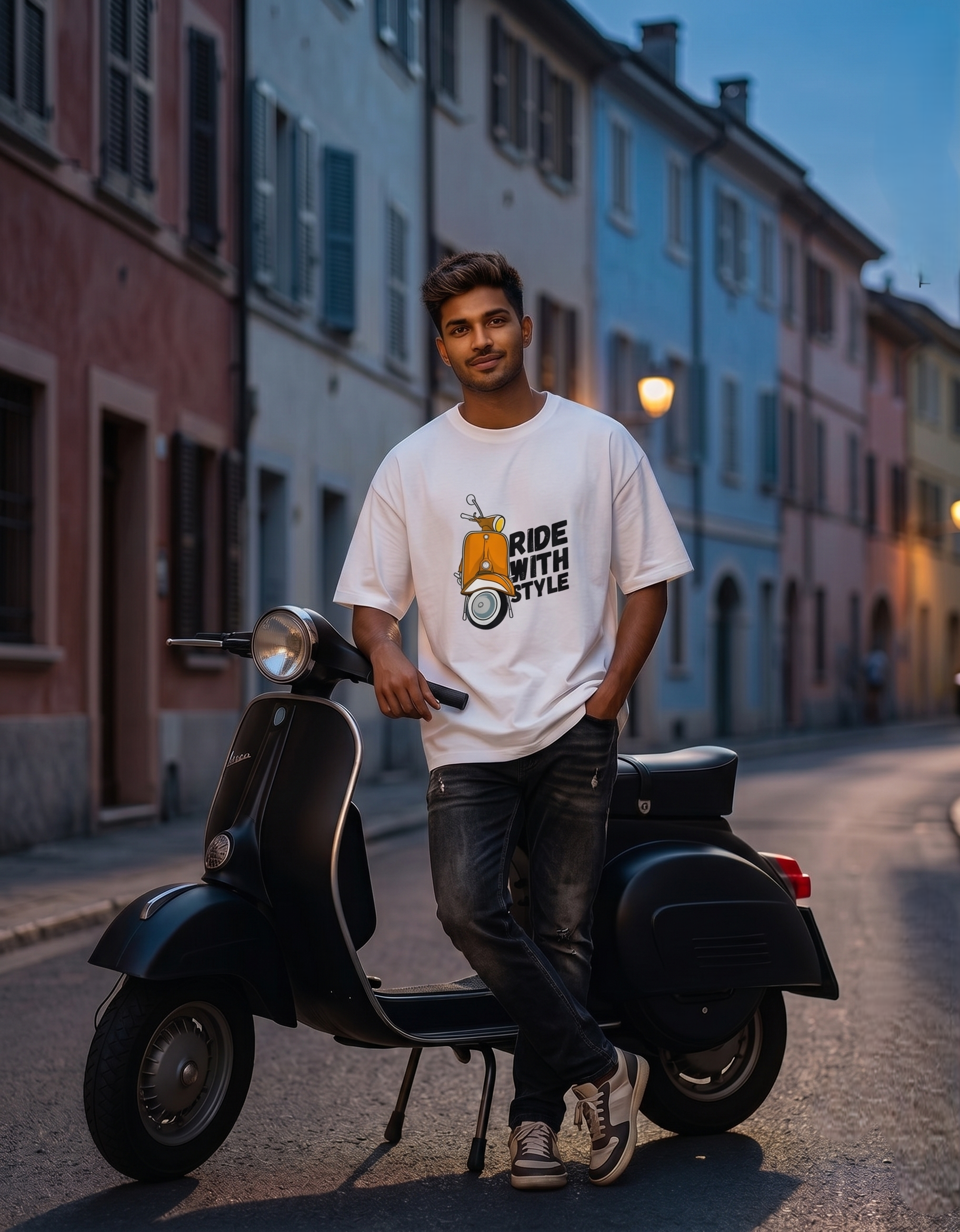 Adventure Typography Oversized Cotton Graphic T-Shirt