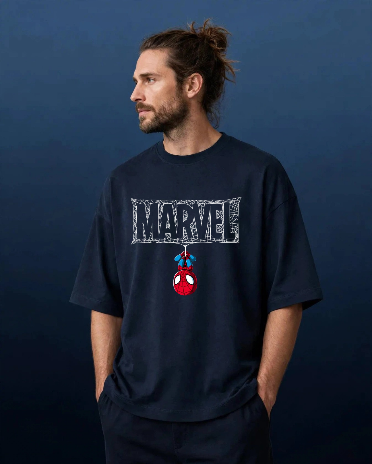 Comic-Spider Oversized Terry T-Shirt – Heavyweight Unisex Graphic Tee