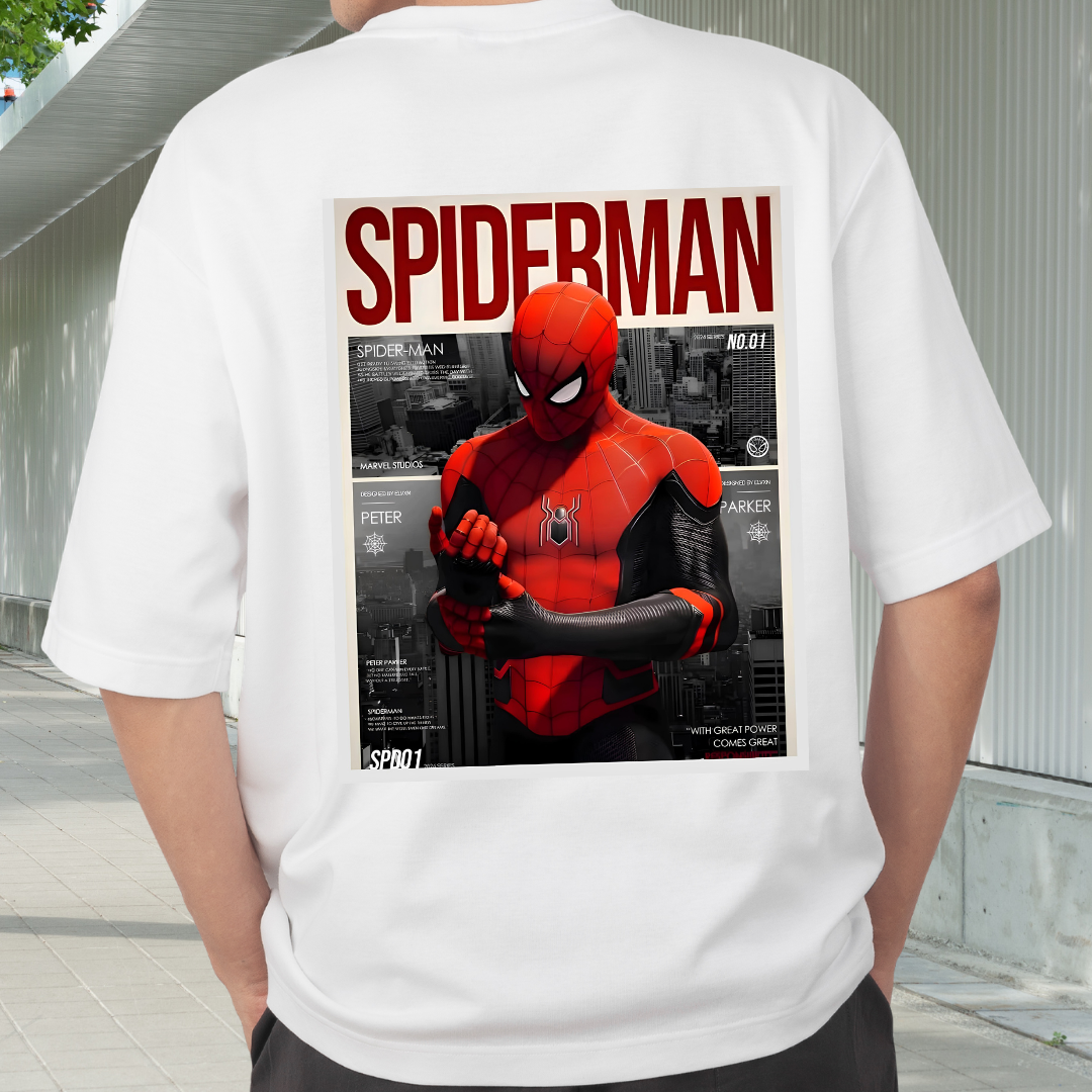 Spider-Man Oversized Graphic T-Shirt – Unisex Heavyweight Terry