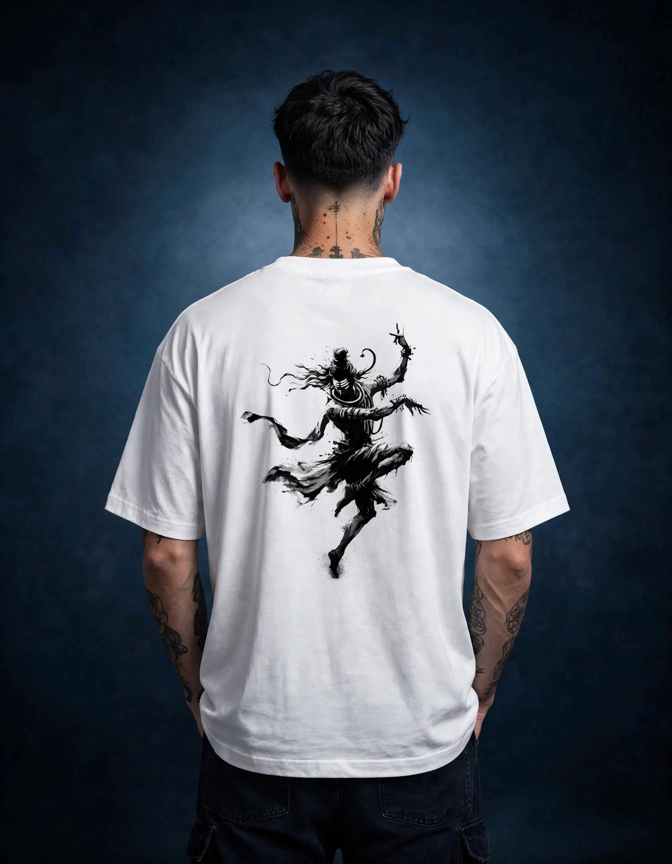 Mahadev Nataraja Oversized Graphic T-Shirt – 100% Cotton